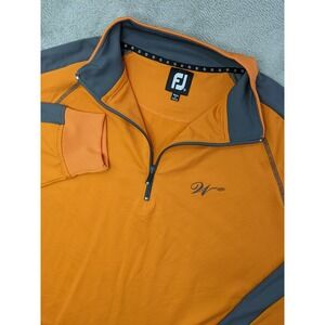 FootJoy Orange and Gray Quarter-Zip Sweatshirt